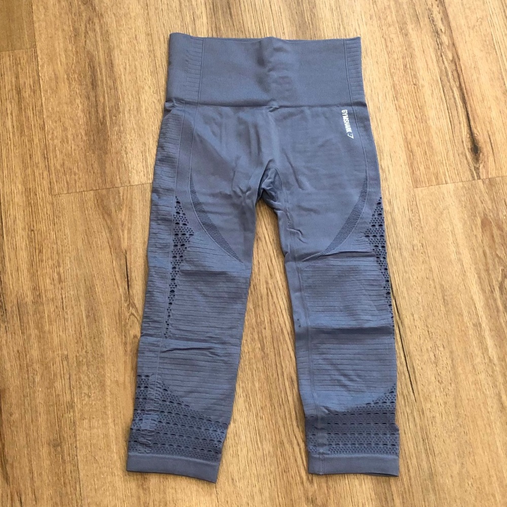 Gymshark Energy+ Seamless Cropped leggings - Steel Blue